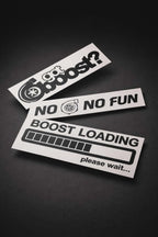 Set mit 3 Auto Aufklebern Turbo