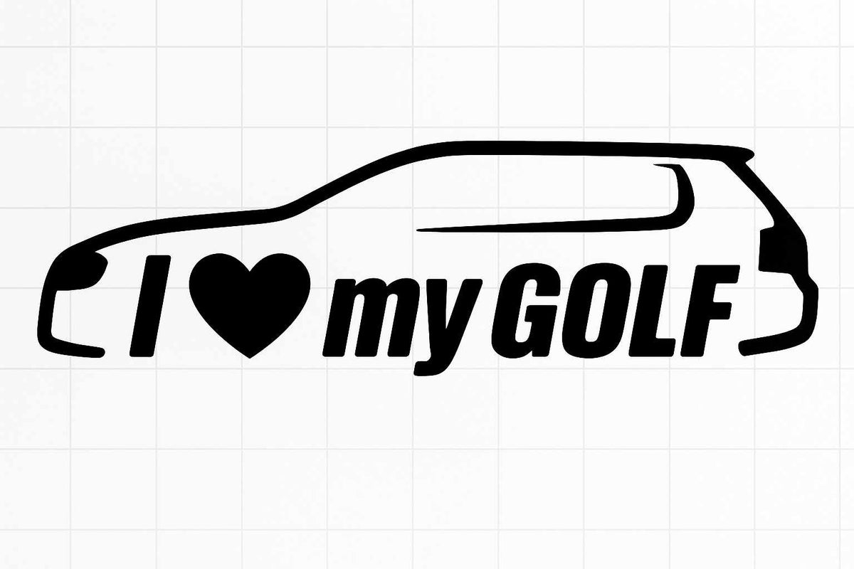 I Love My Golf – VW Golf Vinyl Aufkleber | Nitroera